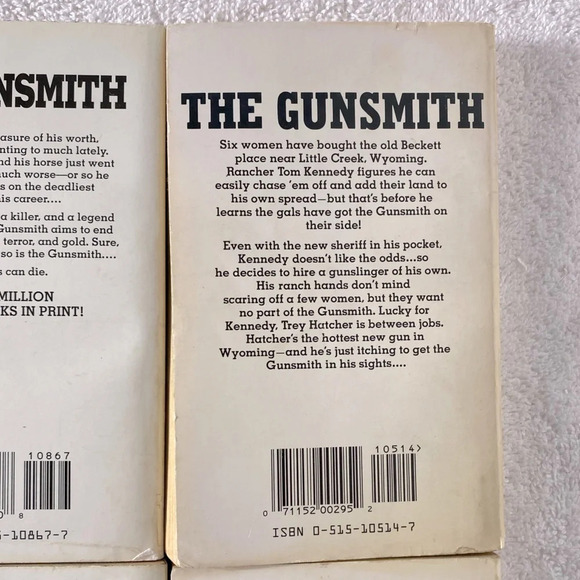 Vintage The Gunsmith All  Action Western Romance Novel x4 - Picture 11 of 14
